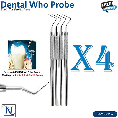 CP-12 Probe Color Marking 3-6-9-12 Exam Depth Measurement Periodontal Probes