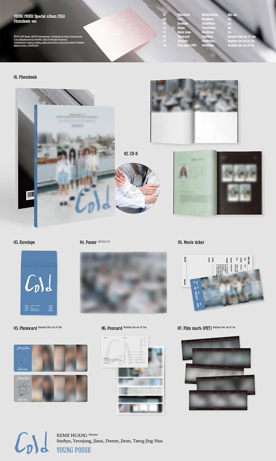 YOUNG POSSE [COLD] Special Album CD+Photo Book+Poster+2