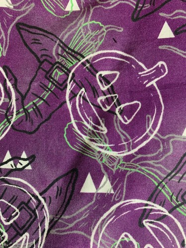 TAFFORD SCRUB TOP SIZE XS HALLOWEEN AFRAID OF THE DARK-PURPLE NWT PUMPKIN WITCH - Picture 4 of 10