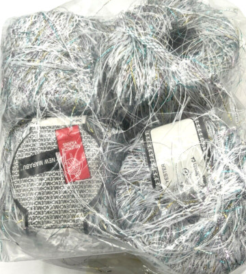 4 Rolls Muench Yarns Marabu Color M4214 Lot 001 Unused Black 20g 100% Polyester