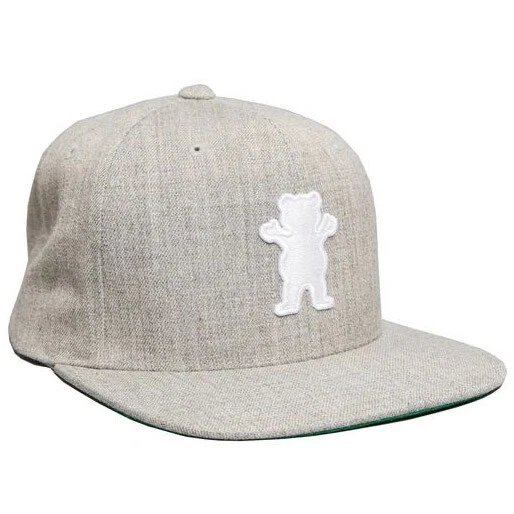 Gorra de béisbol Grizzly OG Bear Snapback gris OS NUEVA CON ETIQUETAS NUEVA skate surf ropa de calle Foto 2 de 3