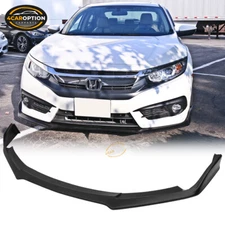 Fits 16-18 Honda Civic 10th Gen Non-Si Type R Front Bumper Lip Spoiler  PU