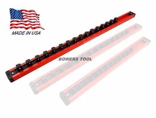 Mechanics Time Saver 1/2 in Drive Lock A Socket Magnetic Rail Rack MTS USA Made