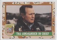1991 Topps Desert Storm Factory Set White Back George HW Bush #1 0f4i