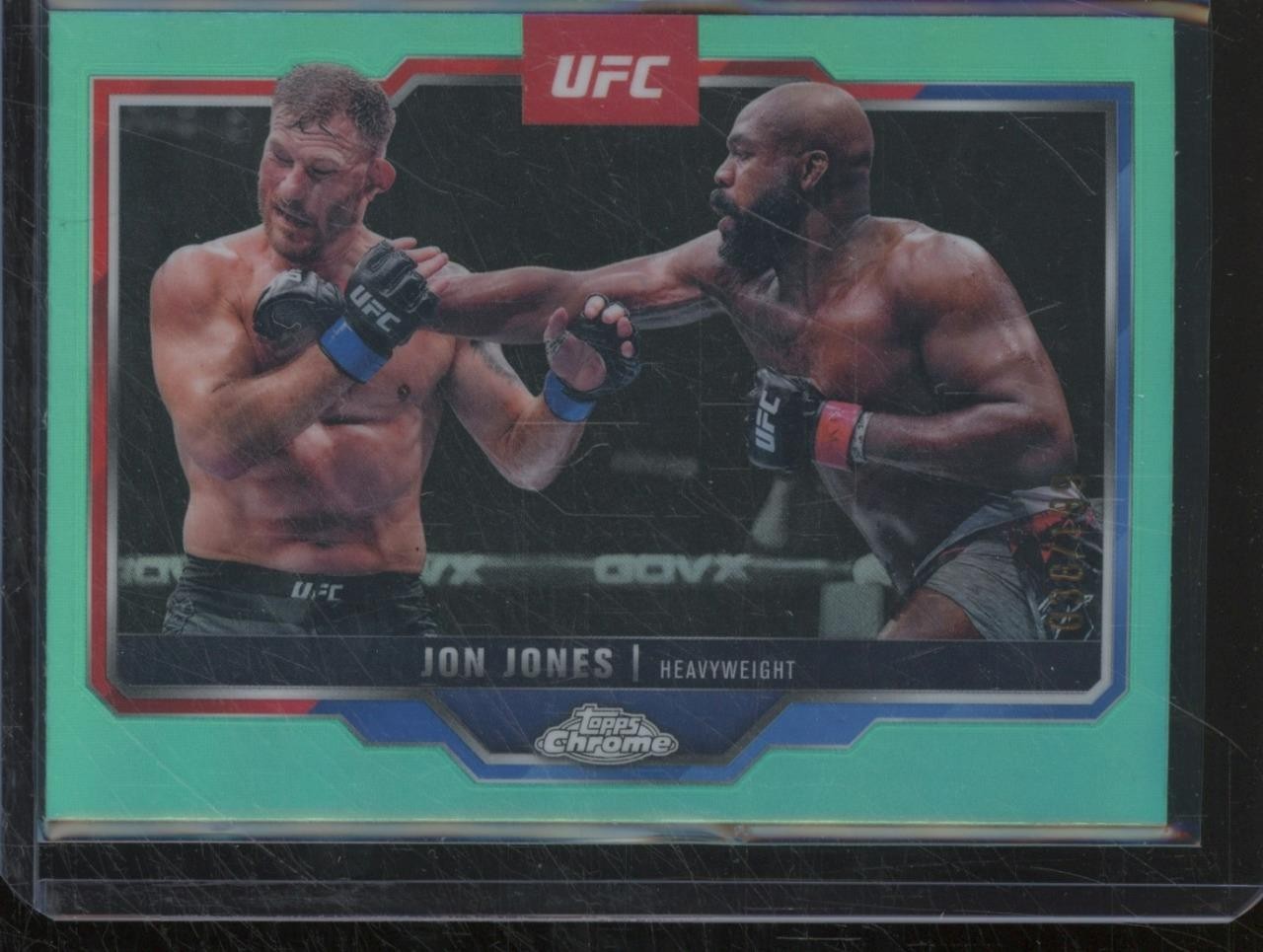 2025 Topps UFC Chrome JON JONES #83 Aqua Refractor /199 Heavyweight JA343