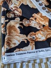 3 metres new Timeless Treasures dog golden retriever labrador quilting cotton
