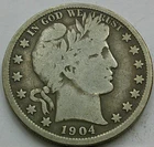 US 1904 Barber Half Dollar **