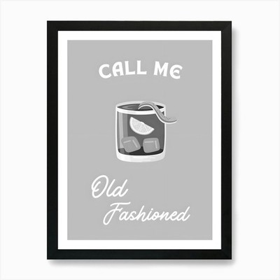 Call Me Old Fashioned 3 Kunstdruck gerahmt Wandbild Poster Leinwanddruck Bild