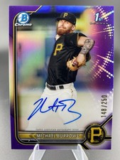 2022 Bowman Chrome Michael Burrows Rookie Auto Purple Refractor /250 Astros