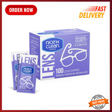 Nice 'N Clean Smudgeguard Lens Cleaning Wipes 100 Total Wipes  Pre-Moistened