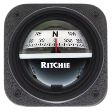 Ritchie V-537W Explorer Compass - Bulkhead Mount - White Dial V-537W UPC 0103...