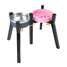 Raised Dog Bowl Stand for Extra Large and Large Dogs, Adjustable Width for 7-...