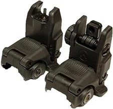 Gen 2 Rear & Front Back Up Sight Set Folding Flip Up Sight Polymer For Picatinny
