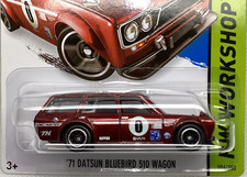 HOT WHEELS 2014 "SUPER TREASURE HUNT" 1971 DATSUN BLUEBIRD 510 WAGON W/PROTECTO
