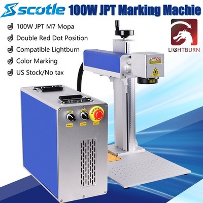 100W JPT M7 MOPA fiber laser marking machine metal steel colors marking DE ship