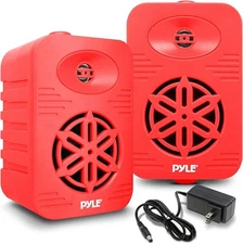 Pyle 4" Indoor Outdoor Waterproof Bluetooth Speakers Pair - 300W Dual 8Ohms