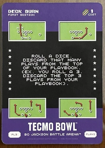 2026 Bo Jackson Battle Arena Tecmo Bowl Edition Deck Burn Play 3 #PL3 SSP Plays