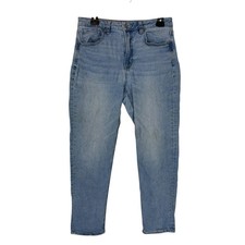 American Eagle Jeans Womens 6 Light Blue Mom Jean High Rise Stretch Denim Ankle