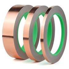 Copper Foil Tape 3 Pack 1.97mil x 1inch 1/2inch 1/4inch x 66ft with Conduct...