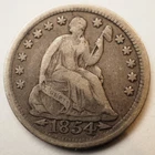 1854 ARROWS   SEATED LIBERTY SILVER HALF DIME   ** NICE** - FREE SHIPPING! C1541