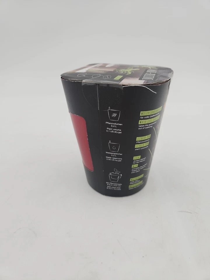 Mini Deltini Plant and Plastic Self-Watering Plant Pot Lechuza Color Red - Image 2 of 4