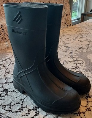 Northerner Rubber Rain Waterproof Snow Muck Boots Size 2 Kids Boy Girl Black