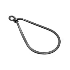 8 Pcs 24X44mm Earring Components Findings Black Gold Plated