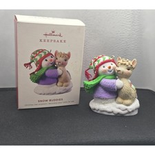 HALLMARK Keepsake 2019 SNOW BUDDIES Snowman Llama CHRISTMAS ORNAMENT #22 Series