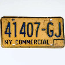  United States New York Commercial Truck License Plate 41407-GJ