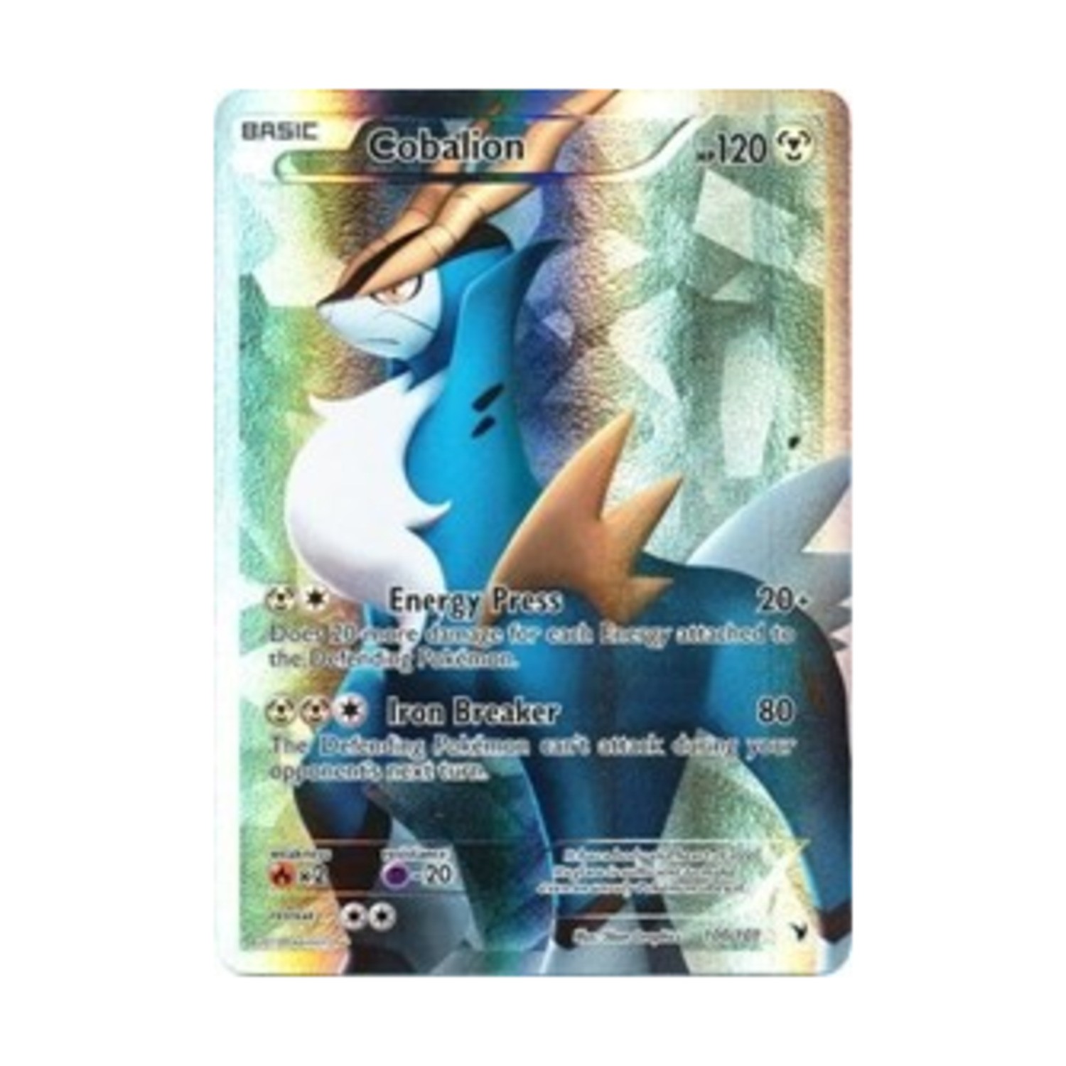 Pokemon Noble Victories Cobalion (100 Full Art) (UR) #100 (Holo) NM