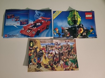 Vintage 1991 LEGO Technic 8024 + 8815 + 8820 Combo Build Instruction Booklet 