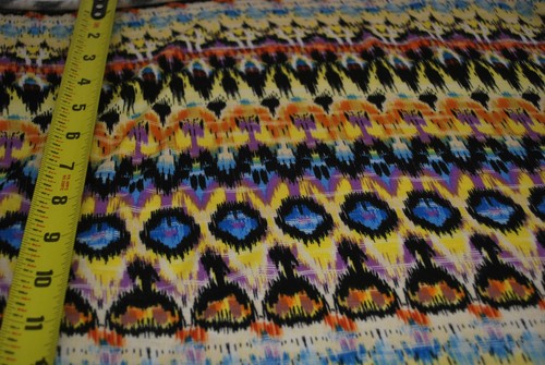 Camiseta deportiva elástica de tela tejida de rayón hermosa impresión tribal amarillo púrpura combo - Imagen 3 de 8