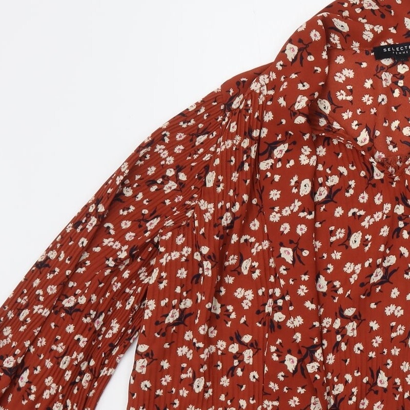 Selected Womens Orange Polyester Blend Blouse Siz… - image 8