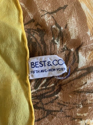 Vintage Herbst Themenschal BEST & CO FIVE AVENUE NEW YORK Kopftuch Halstuch - Bild 5 von 6