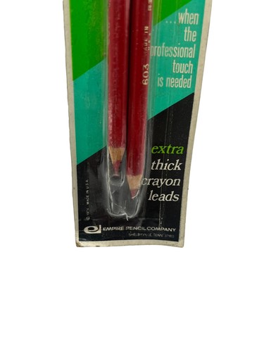 Vintage Pedigree by Empire Red/Blue Double Point 603 Colored Pencils NOS 1974 - Picture 2 of 6