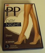 3 Pairs Pretty Polly Day to Night 15 denier Tights Navy Blue size M/L XL PNGVH2