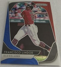 2020 Prizm Baseball Francisco Lindor Cleveland Indians Red White Blue Prizm #138