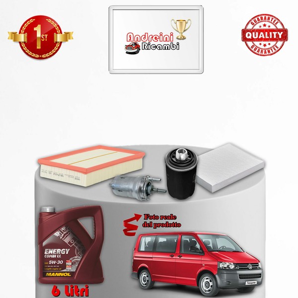 Kit Wartung 4 Filter Und ÖL VW Multivan T5 2.0 TSI 150KW 204CV Ab 2011-image