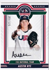 Austin Nye 2022 Panini Stars & Stripes USA Black Auto 15US-AN, 109/125  ZZZ