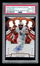 AJ Dillon 2020 Chronicles Draft Picks Crown Royale Signatures #79 PSA 10 Rookie