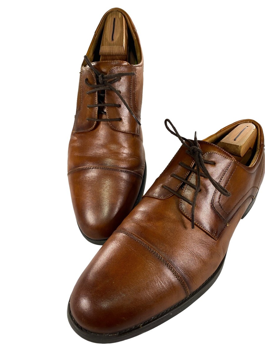 Florsheim Comfortech Ortholite Men 11D Brown Leather Cap Toe Derby Shoes Midtown Cap Toe Oxford Men main image 4