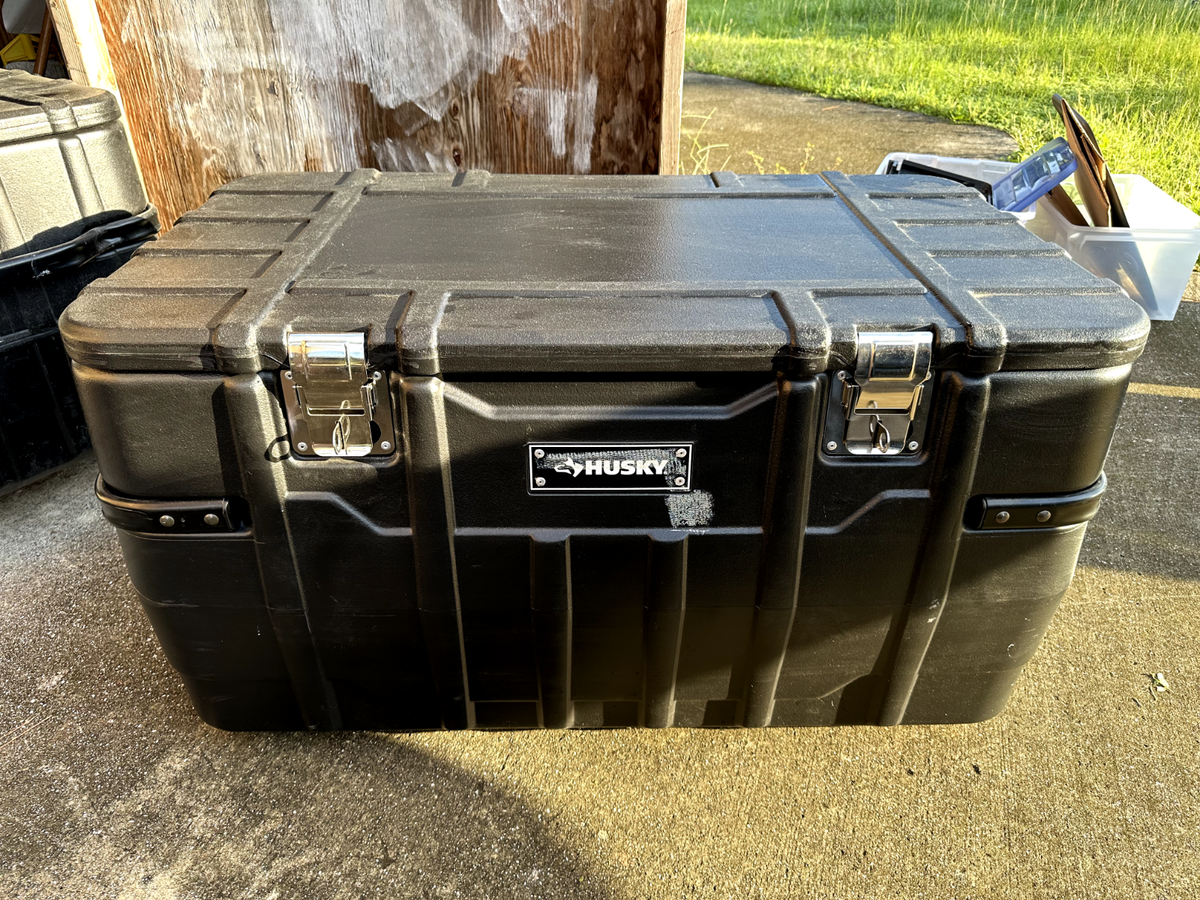 100 Gallon Long Plastic Tote Husky 100 Gallon 48in Water Resistant