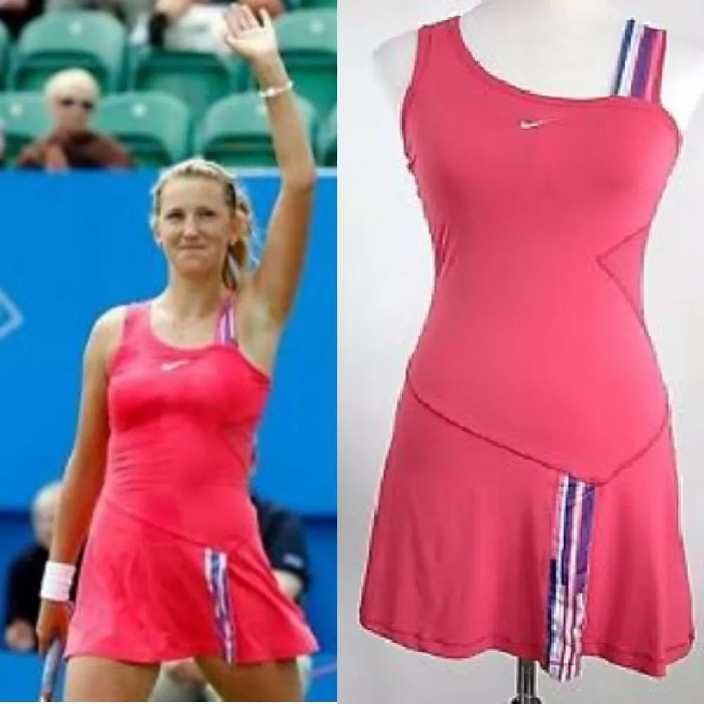 NIKE as on Victoria Azarenka Pink &#039;Break Point&#039; Tennis Dress L 12-14 | eBay