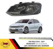 VW POLO 2018 – 2021 MK8 HEADLIGHT HEADLAMP LEFT PASSENGER SIDE HALOGEN