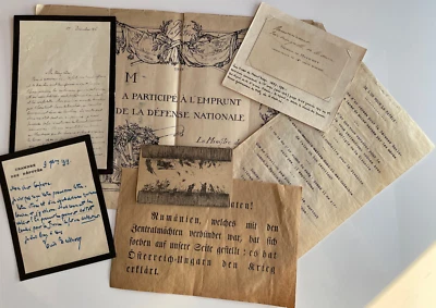 WW1 : lot de documents civils et militaires, correspondances, tracts, diplôme. - Photo 1/4