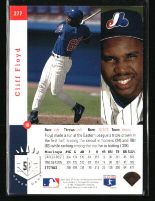 ベースボールカードtopsクリフフロイド Cliff Floyd 1993 SP Premier Prospects #277 Baseball Card | eBay