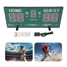 5-Levels Electronic Baseball Scoreboard 78*35cm ABS Score Display board Green