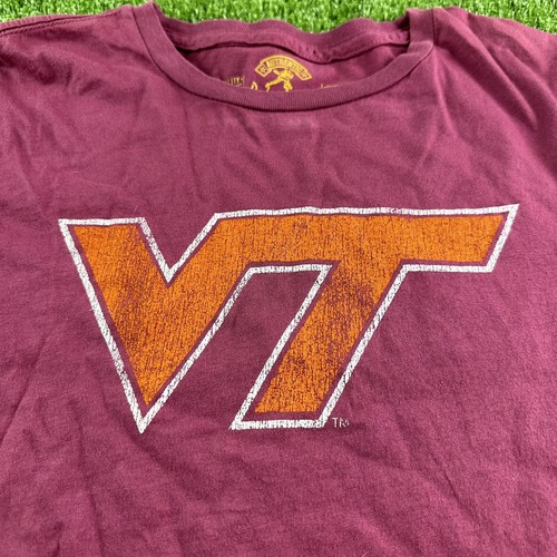 Virginia Tech Hokies Shirt Authentic Retro Sport Heisman Reebok Women’s Small - Picture 5 of 8