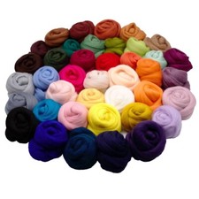 Filzwolle Paket 40 Farben je 20gr. M&auml;rchenwolle zum Trockenfilzen & Nassfilzen