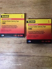 Scotch Linerless Rubber Splicing Tape-130C Qty. 2 New-Unopened 3/4" X 30 ft.